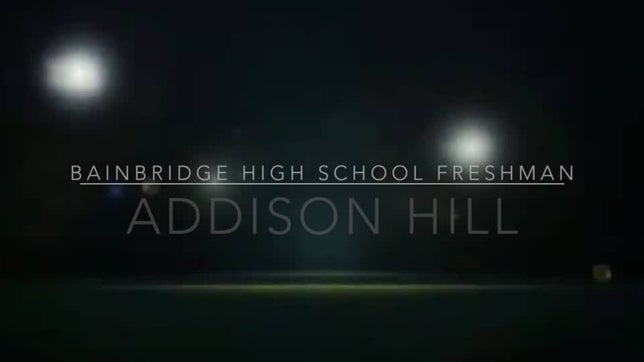 Addison Hill started Varsity at Bainbridge High School as a freshman and plays travel ball for Warner Soccer/ASG on the '05-'06 teams as a an '07.
Freshman 2022 High School Stats: GS=15, PS=24, Goals=10, Ast=4 
Nat. Rank/GA Rank: 1,161/160
Positions: forward, midfielder
Jersey #3
Birthday: March 5, 2007
Class of 2025