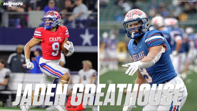 Greathouse will go down as one of the best wide receivers in Texas high school football history.