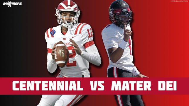 No. 7 Corona Centennial will host No. 2 Mater Dei on Friday night.