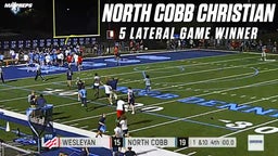 North Cobb Christian stuns Wesleyan 19-15 with five-lateral, game-winning play