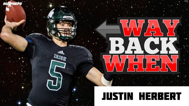 Looking back at the prep career of Justin Herbert at Sheldon (Eugene, OR).