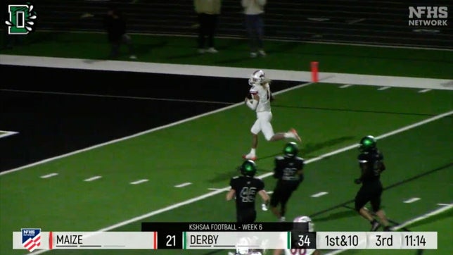 Highlights of Maize's (KS) 4-star quarterback Avery Johnson leading the Eagles to a 52-51 win over Derby (KS) on Oct. 7. He threw for 379 yards and four touchdowns to go with 14 carries for 152 yards and three more scores.