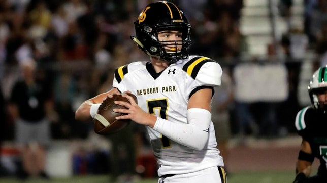 Highlights of Newbury Park's (CA) freshman quarterback Brady Smigiel. He is one of the best players overall in the Class of 2026 and has thrown for 2,527 yards and 36 touchdowns while completing 66 percent of his passes. He's rushed for 170 yards and five scores.