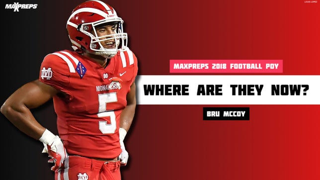 Looking at the career of MaxPreps 2018 Football POY Bru McCoy of Mater Dei (Santa Ana, CA).