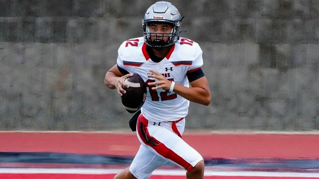 Highlights of Thompson's (Alabaster, AL) Trent Seaborn making his first career start. The 8th grade quarterback completed 33 of 40 passes for 342 yards and four touchdowns in the Warriors 34-0 win over Huntsville in the opening round of the 7A state playoffs.