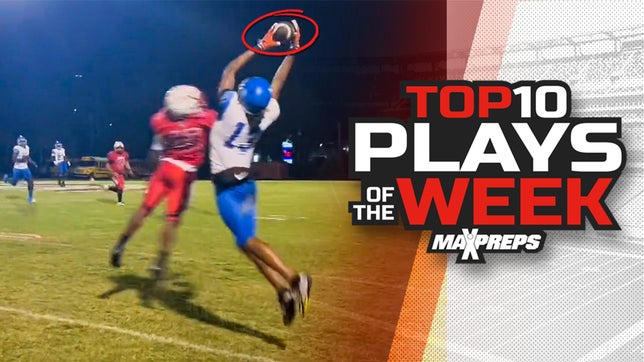 An improbable catch and run for the touchdown headlines the top 10 plays of week 13 of the 2022 high school football season.