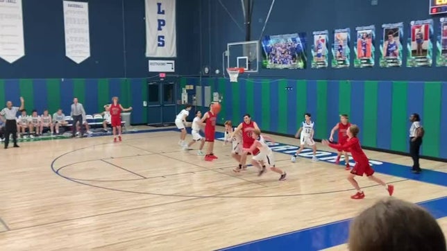 Taking inbound turnover for a layup.