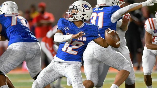 Junior season highlights of Bishop Gorman's (Las Vegas) starting junior quarterback Micah Alejado. He finished his junior season throwing for 3,403 yards and had 53 touchdown passes compared to two interceptions. He completed 75.6 percent of his passes and rushed for 335 yards and three scores.