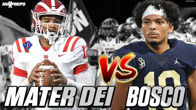 Highlights of St John Bosco's (Bellflower, CA) 24-22 win over Mater Dei (Santa Ana, CA).