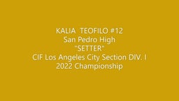 Kalia Teofilo #12 Highlight