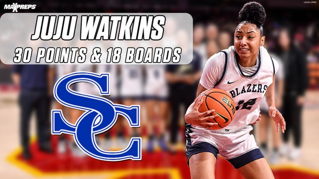 Highlights of 5-star 2023 guard Juju Watkins' 30 points and 18 rebounds performance in Sierra Canyon's (Chatsworth, CA) 64-55 win over La Jolla Country Day (La Jolla, CA).