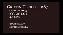 2022 Griffin Ulrich - Football Full Highlights