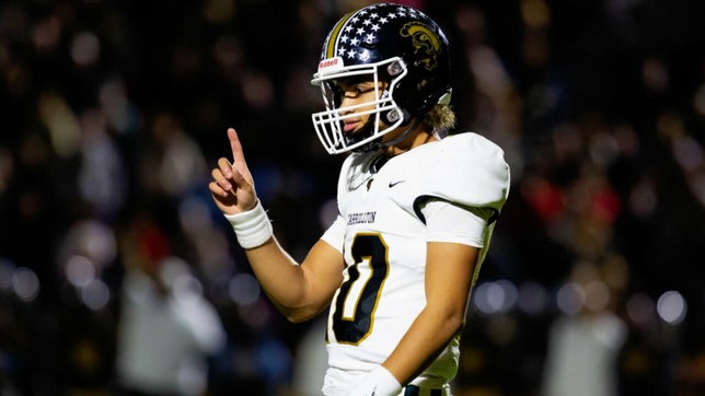 Freshman season highlights of Carrollton's (GA) starting quarterback Julian Lewis. He threw for 4,118 yards and 48 touchdowns while leading the Trojans to a 14-1 record. The 7A state runner-up finished ranked at No. 22 in the final MaxPreps Top 25. Lewis was named the 2022 MaxPreps Freshman of the Year.