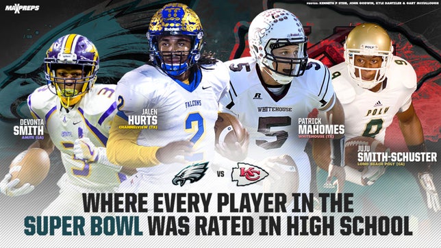 Looking back at the prep careers of the Eagles and Chiefs players.
