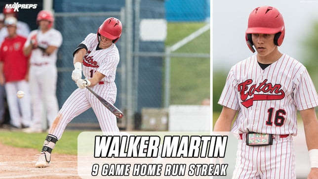 Recapping the nine-game home run streak of Eaton's (CO) 2023 INF Walker Martin.