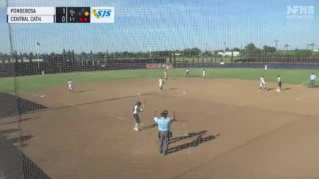 Ponderosa beats Central Catholic 1-0 to win the D3 section finals. This was the last out.