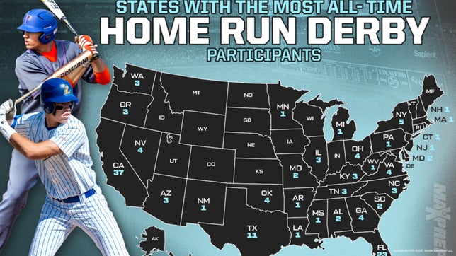 California, Florida top the list with 60 combined competitors since event began in 1985.