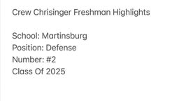 Crew Chrisinger 2021 Freshman Highlights