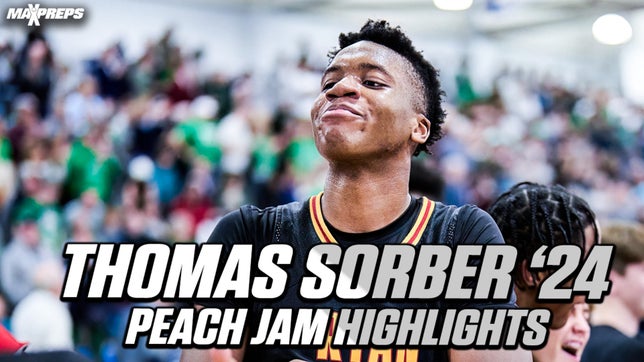 Four-star Georgetown commit 10.2 points, 7.2 rebounds, 2.2 blocks and 1.7 assists per game for Team Final at 2023 Nike EYBL Peach Jam.