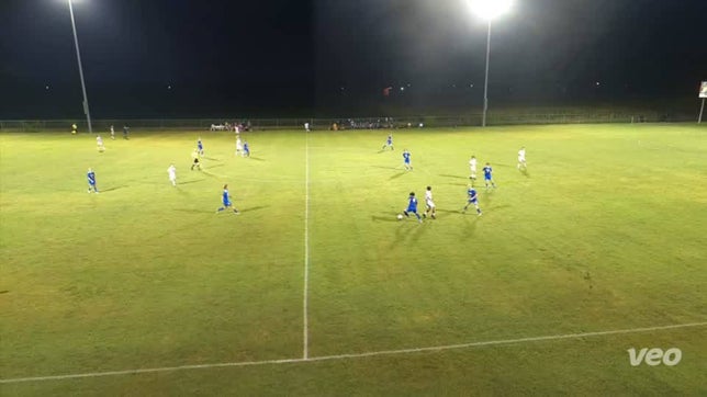 Midfielder Mark Perez (#4) with the tackle and pass centrally to Shamarion Jordon (#16) who one touches to Ayden Furlough (#1) for the winning goal