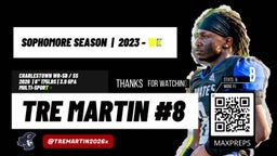 Tre Martin (2026 WR-SB, SS) 6" 175 LBS | 3.9 GPA - Week 2 Highlights