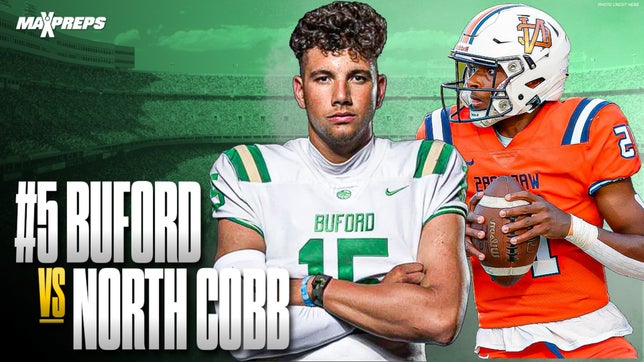 Dylan Raiola had a big night for No. 5 Buford (Ga.) as they dominated in the second half cruising to a 45-28 win against North Cobb (Kennesaw, Ga.). The top-rated player in the Class of 2024 completed 12 of 16 passes for 284 yards and three touchdowns. The Wolves outscored the Warriors 21-7 in the final 24 minutes.