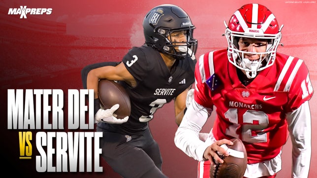 Highlights of No. 1 Mater Dei's (Santa Ana, CA) 49-0 win over Servite (Anaheim, CA) in its Trinity League opener. Four-star quarterback Elijah Brown threw for five touchdowns in the win.