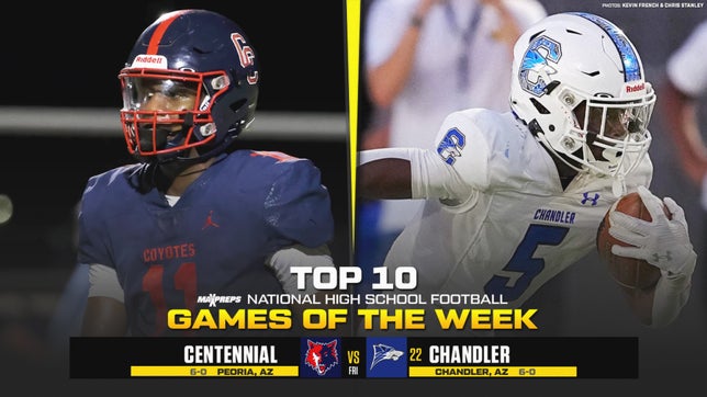 MaxPreps National Football Editor Zack Poff breaks down the MaxPreps Game of the Week with Jaclyn DeAugustino on CBS HQ between No. 22 Chandler (AZ) and Centennial (Peoria, AZ). Both teams are 6-0 on the season.