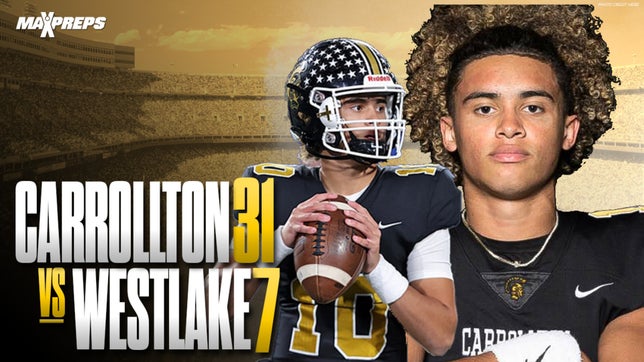 The Carrollton Trojans and the Westlake Lions (ranked 18 and 75 in the MaxPreps national rankings respectively) squared off in a high-profile matchup. Carrollton put the hurt on Westlake with a sharp 31-7 victory on Friday. Winning may never get old, but Carrollton sure is getting used to it with their eighth in a row.