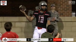 HIGHLIGHTS: Thompson's freshman QB Trent Seaborn throws for 343 yards and 3 TDs in first half in playoff opener
