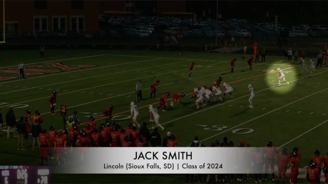 Senior season highlights of Lincoln's (Sioux Falls, SD) wide receiver Jack Smith.