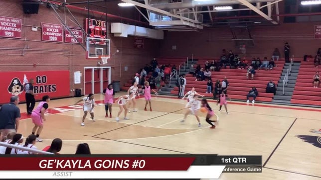 Geâ€™Kayla Goins game highlights as she scores 22 points, 6 assists, 5 steals, 3 rebounds, 1 block in loss to Page Pirates.