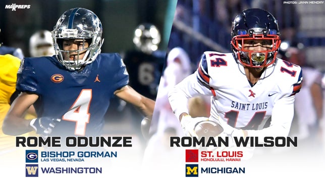 Looking back at the careers of Bishop Gorman's (Las Vegas, NV) Rome Odunze and St Louis' (Honolulu, HI) Roman Wilson ahead of their matchup in the 2024 CFP National Championship.