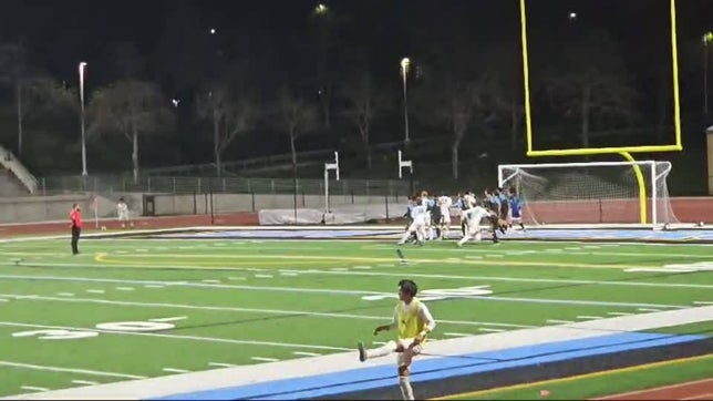Avian out jumped everyone to take the goal.