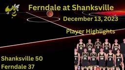 Ferndale Area Yellow Jackets Player Highlights at Shanksville December 19 2023