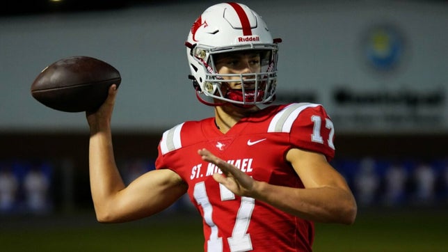 Freshman season highlights of St. Michael Catholic's (Fairhope, AL) starting quarterback Gunner Rivers. He threw for 3,077 yards and 29 touchdowns.