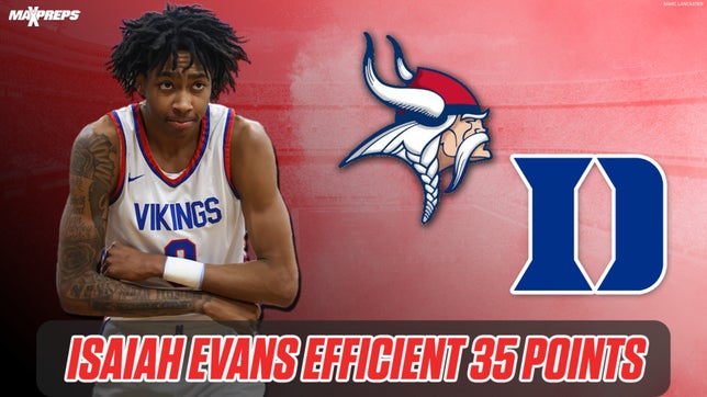 Duke signee Isaiah Evans dropped an efficient 35 points on 12-16 from the field in a 79-61 victory for North Mecklenburg (Huntersville, NC) over South Mecklenburg (Charlotte, NC) in the second round of the NCHSAA 4A playoffs.