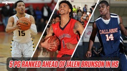 Who were the Five Point Guards Ranked Ahead of Jalen Brunson in High School?