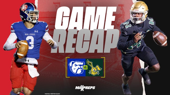 Folsom Bulldogs (Folsom, CA) take the huge win at home in their season opener vs. Long Beach Poly (Long Beach, CA) with an end score of 63-20.