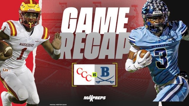 On Aug. 23, 2024 The Marauders (Clearwater, FL) racked up 248 rushing yards en route to the upset victory over Berkeley Prep high school (Tampa, FL)