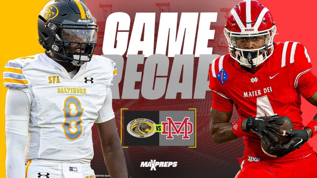 No. 1 Mater Dei (Santa Ana, Calif.) finished non-league action with a 25-14 win over No. 24 St. Frances Academy (Baltimore). The Monarchs improved to 19-0 against out-of-state competition since 2017.