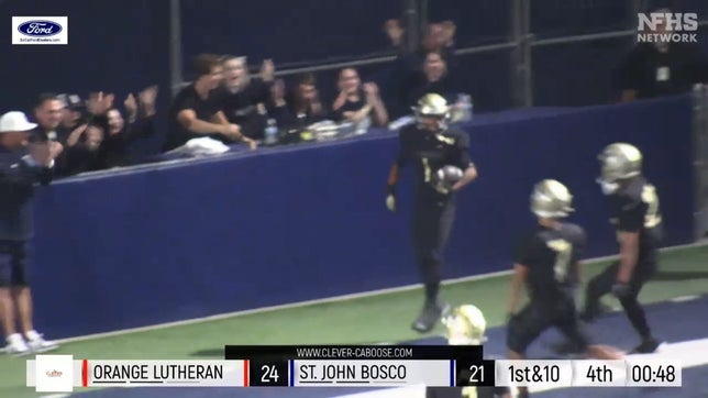 Highlights of No. 2 St. John Bosco's (Bellflower, CA) 28-24 win over No. 16 Orange Lutheran (Orange, CA). The Braves' freshman quarterback Koa Malau'ulu became the first freshman to start under head coach Jason Negro and led St. John Bosco to a comeback 28-24 win after trailing 10-0 at halftime.