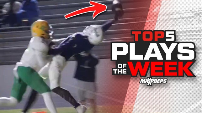 A one-handed interception by Mt Vernon's (IA) Mikey Ryan headlines the top 5 plays of week 9 of the 2024 high school football season.