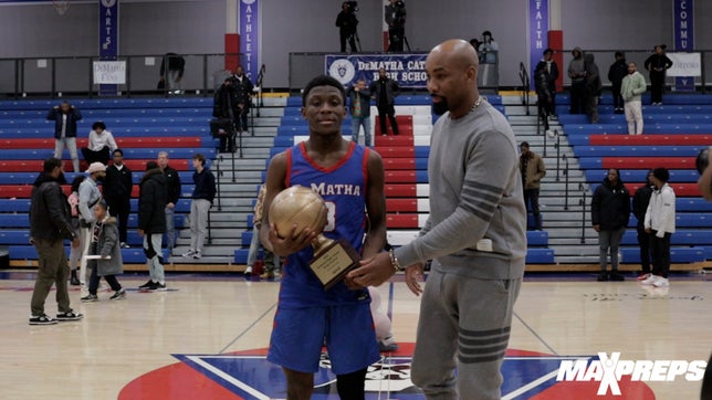 Ashton Meeks led DeMatha (Hyattsville, MD) in all scores with 22 points on December 7, 2024 and the win over Kingston Flemings and Brennan high school  (San Antonio, TX) 77-61