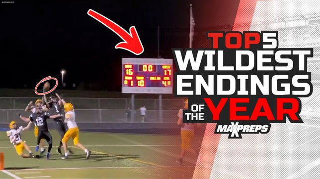 A game winning touchdown by Eastridge's (NY) Dwayne Collins in the New York Class B title game headlines the top 5 wildest endings of the 2024 high school football season.