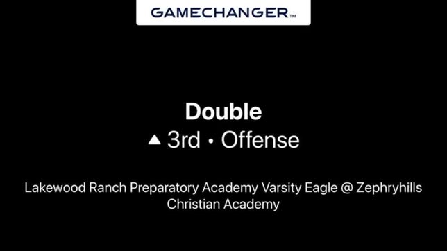 Line drive double to left field