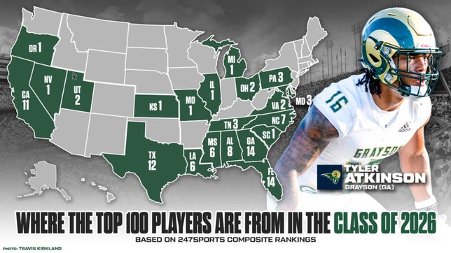 Florida, Georgia tie for the most players featured with 14 each.