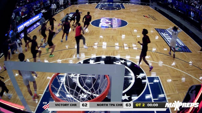 Victory Christian beats North Tampa Christian 65-63 on buzzer-beating 3-pointer in Florida 1A boys semifinal.