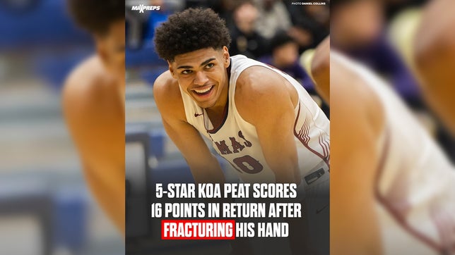 5-star senior forward Koa Peat is playing through the pain in an attempt to make history with Perry (Gilbert, AZ).