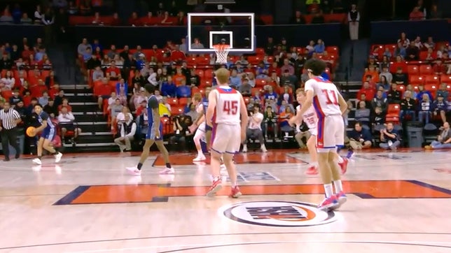 Chicago Hope Academy's Tyjuan Hunter throws it deep before half in the 1A IHSA state semis.